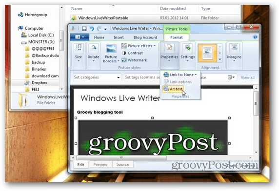 Como executar o Windows Live Writer no Dropbox