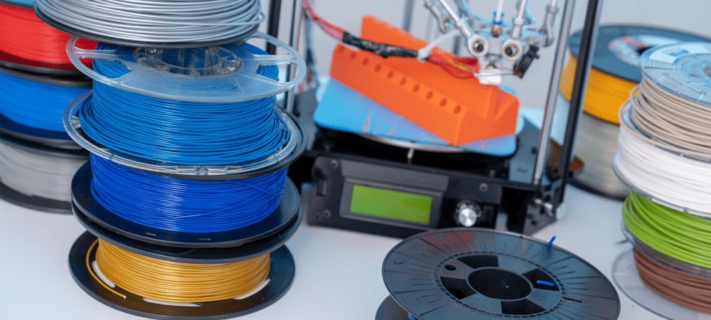 Filamento de impressora 3D em destaque