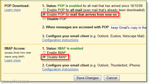 Conecte o Gmail ao Outlook 2010 usando POP