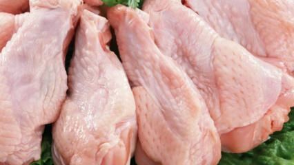 Como é armazenada a carne de frango?