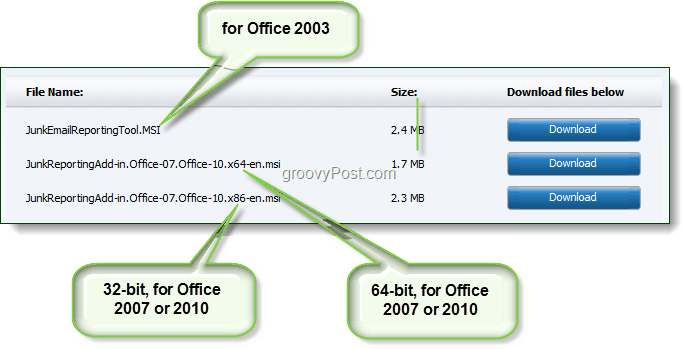 baixe a ferramenta de relatório de lixo eletrônico para o office 2003, office 2007 ou office 2010