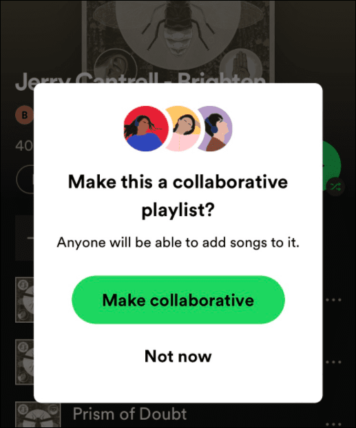 verificar fazer colaborativo adicionar amigos ao spotify