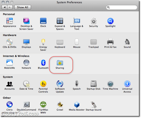Compartilhando arquivos e pastas OS X - Windows 7