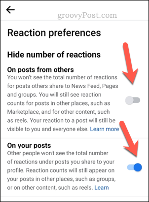Defina as configurações de reação do Facebook no celular