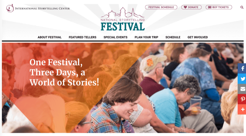 Site do National Storytelling Festival