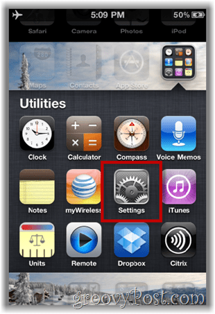 configurações do iphone - click