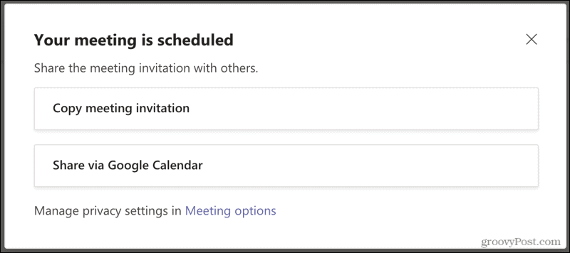 Reunião agendada em equipes Microsoft