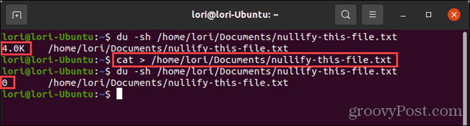 Redirecionar para devnull usando o comando cat no Linux