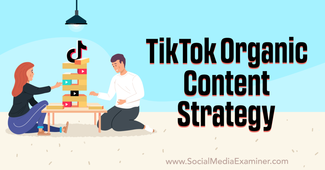 Estratégia de conteúdo orgânico do TikTok - Examinador de mídia social