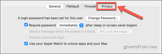 privacidade do mac