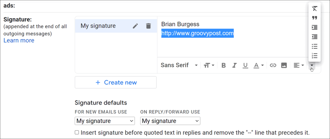 como mudar assinatura no gmail