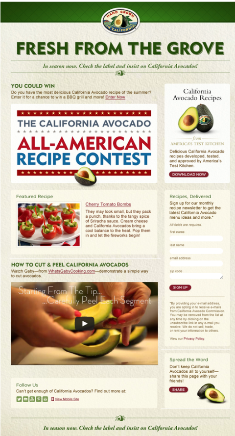 app california avacado