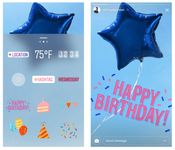 O Instagram comemora um ano de Histórias do Instagram com novos adesivos de aniversário e comemorações.