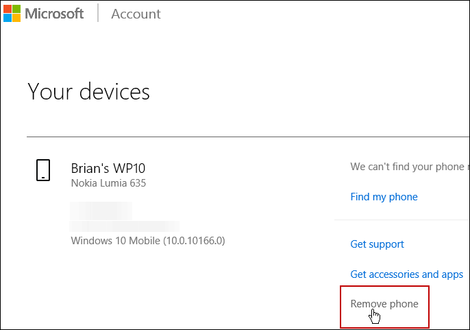 Remover conta Microsoft do dispositivo