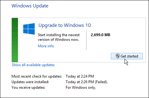 Pronto para Windows 10