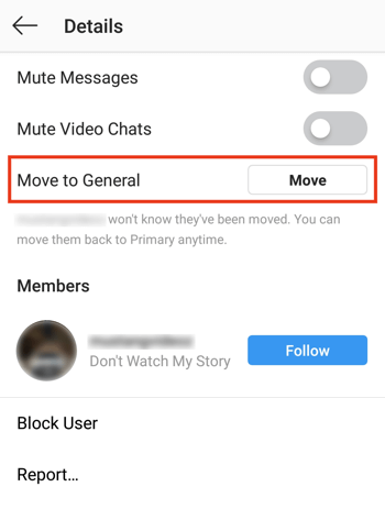 Gerenciar mensagens na caixa de entrada de mensagens diretas do perfil do Instagram Creator, etapa 1.