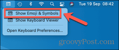 mac mostra emojis e símbolos