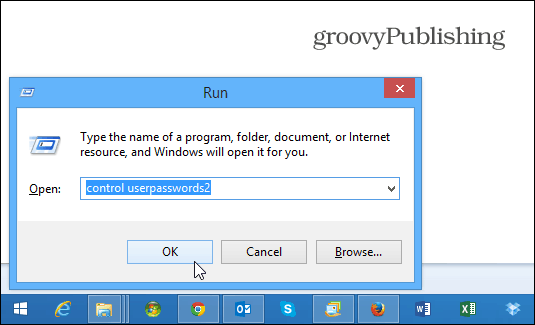 controlar userpasswords2 Windows 8.1