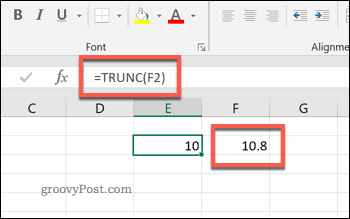 A função TRUNC no Excel