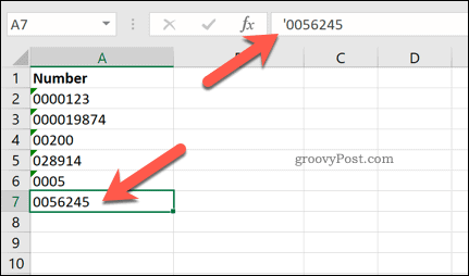 Adicionando um apóstrofo à esquerda no Excel