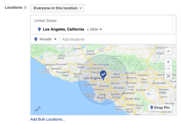 segmente uma área geográfica específica com anúncio no Facebook