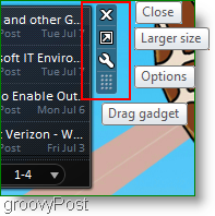 um mapa do gadget de leitor de feeds da microsoft no windows 7