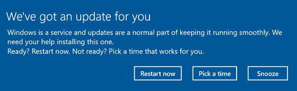 Atualização do Windows 10 Creators para resolver reinicializações automáticas após atualizações