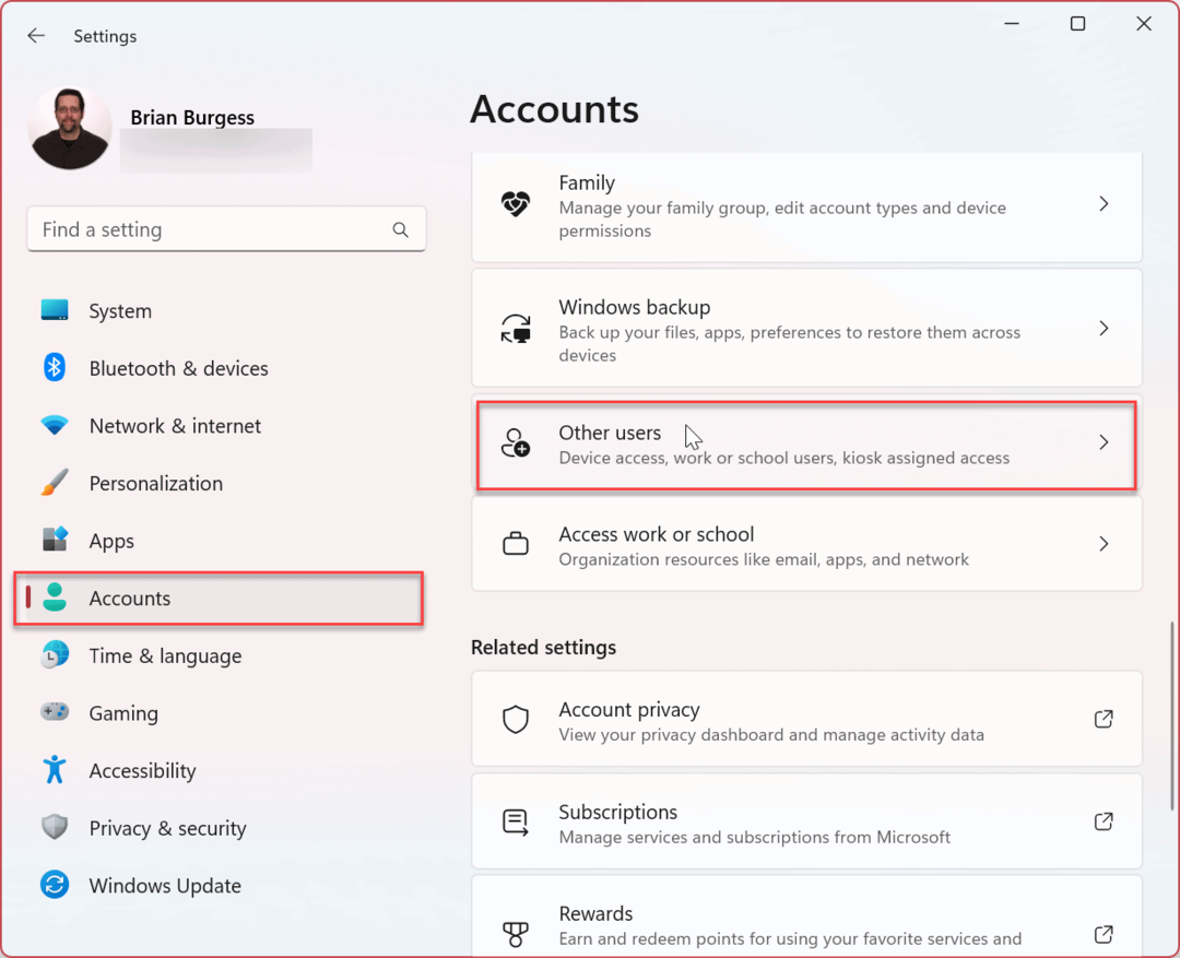 Como excluir uma conta de usuário no Windows 11