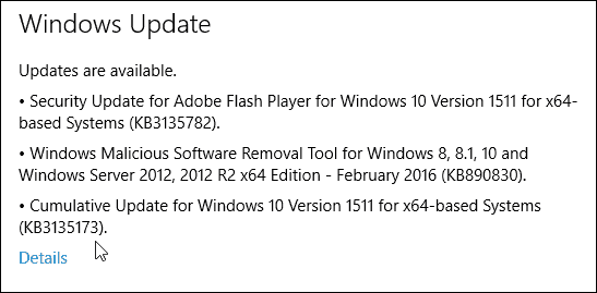 Atualização cumulativa do Windows 10 KB3135173 Build 10586.104 disponível agora