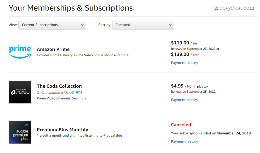 Cancelar assinaturas no Amazon Prime Video