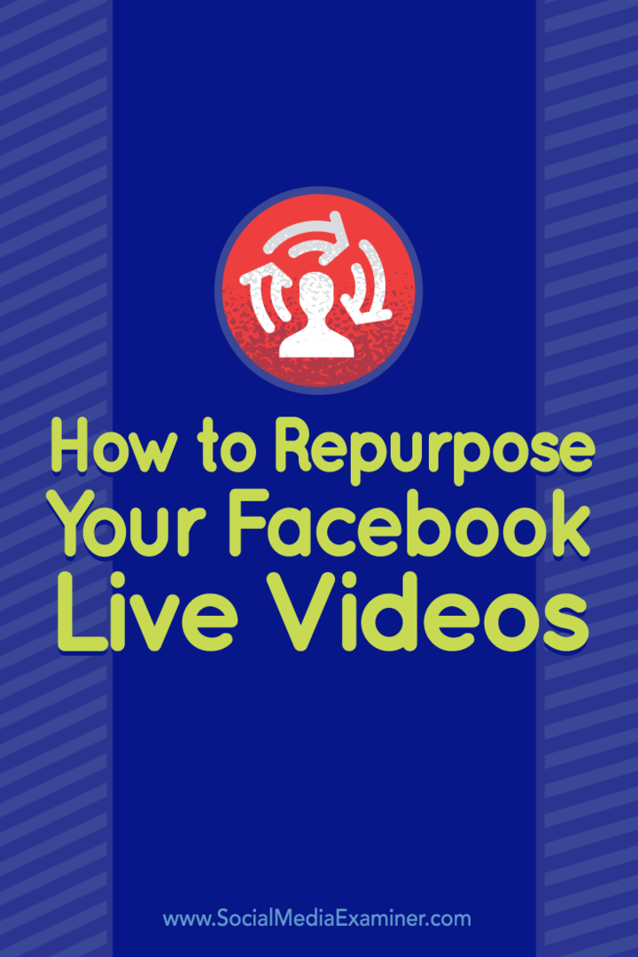 Dicas sobre como redirecionar seu vídeo ao vivo do Facebook para outras plataformas.