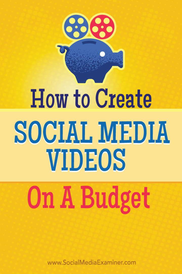 vídeos de mídia social dentro do orçamento