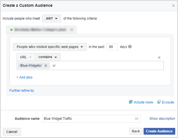 facebook criar público personalizado para visitantes do site