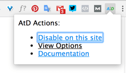 Clique no ícone da ferramenta na barra de ferramentas do navegador e selecione Opções de exibição.
