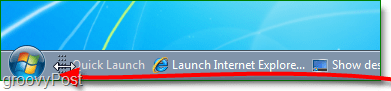 arraste o início rápido da barra de tarefas para o menu Iniciar no Windows 7