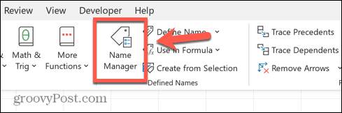 gerenciador de nomes excel