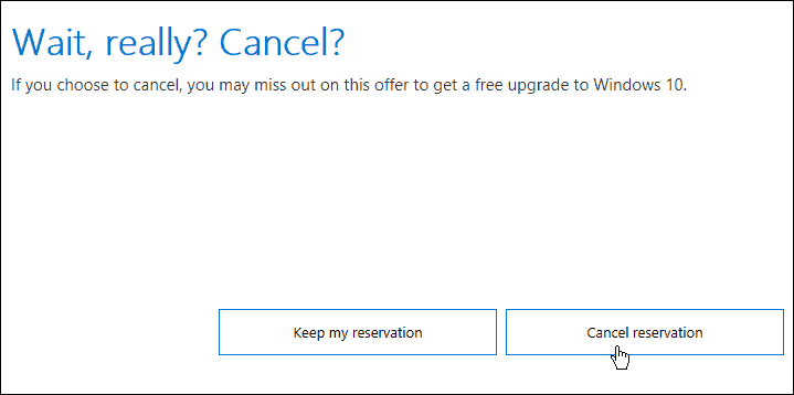 Cancelar o Windows 10