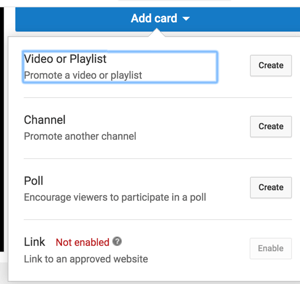 Use os cartões do YouTube para estender o tempo de exibição de seu canal.