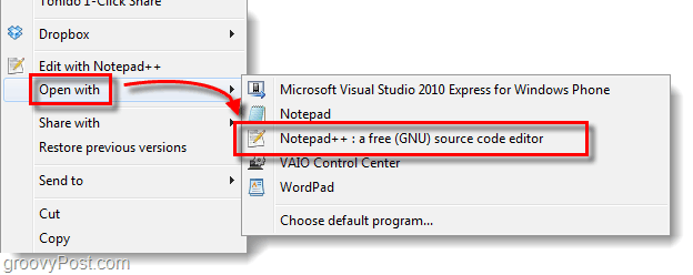 personalizar aberto com lista no windows 7