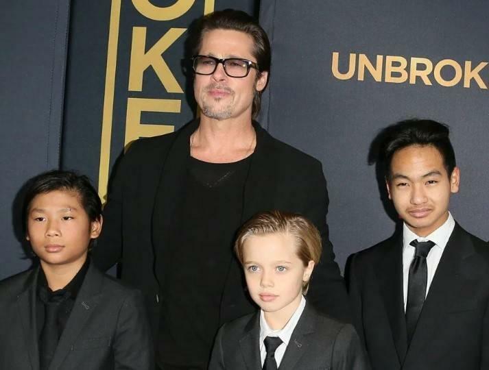 Brad Pitt e seus filhos