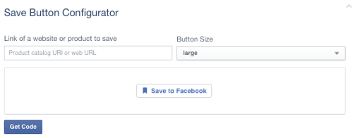 botão salvar do Facebook definido como url em branco