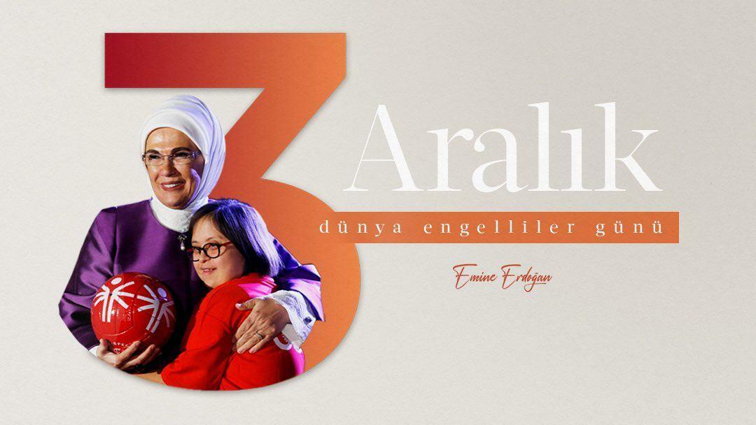 Postagem do Dia Mundial da Deficiência da primeira-dama Erdoğan! "Estamos ligados pelo vínculo da fraternidade..."