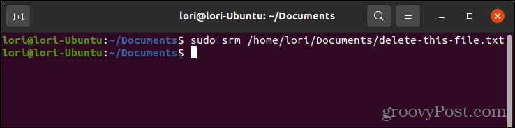 Excluir um arquivo com segurança usando a exclusão segura no Linux