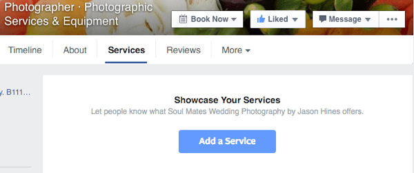 adicionar um serviço do facebook