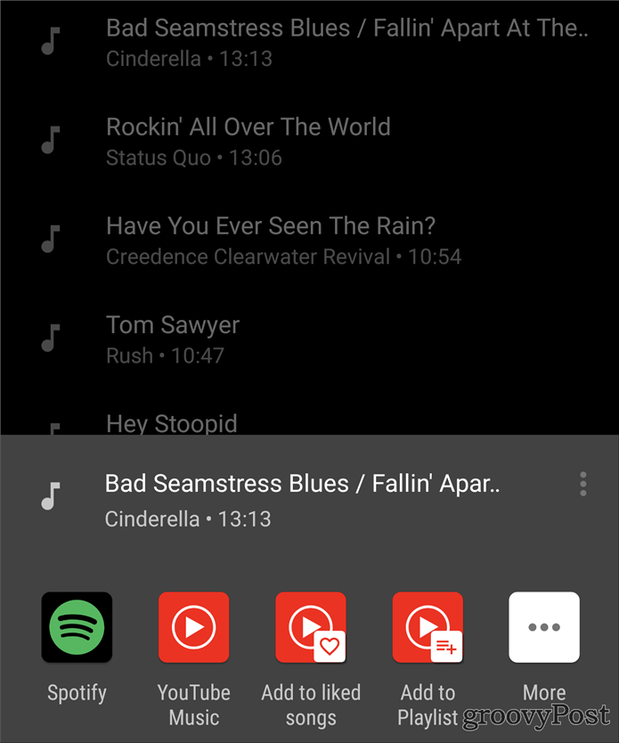Reproduzindo agora as opções de música do Google Pixel