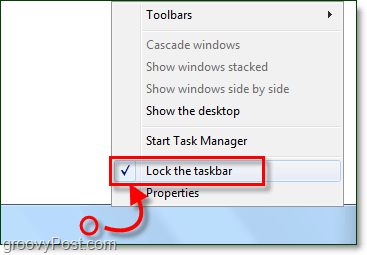 como bloquear a barra de tarefas no windows 7
