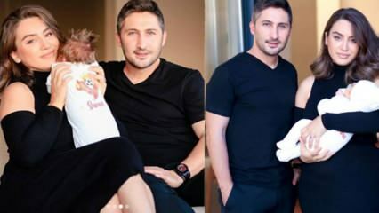 Casal Yağmur-Sabri Sarıoğlu mostrou o rosto de seus bebês pela primeira vez