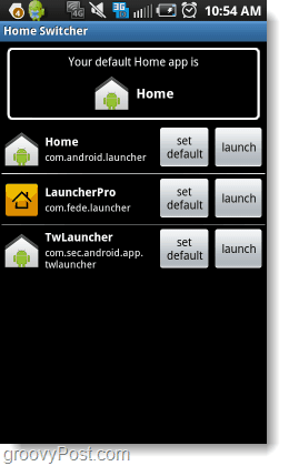 aplicativo android do switcher doméstico