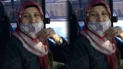 A primeira mulher motorista de ônibus público em Burdur me deixou orgulhosa!