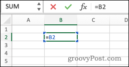 Uma referência circular direta no Excel